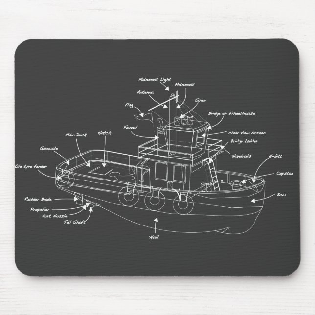 Mousepad Tug Boat (Frente)
