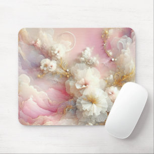Mousepad Tule Floral Abstrato Contemporâneo