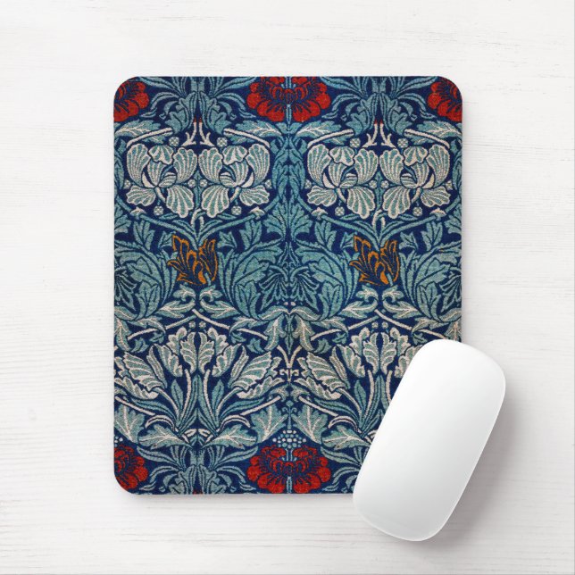 Mousepad Tulip e Rosa, William Morris (Com mouse)