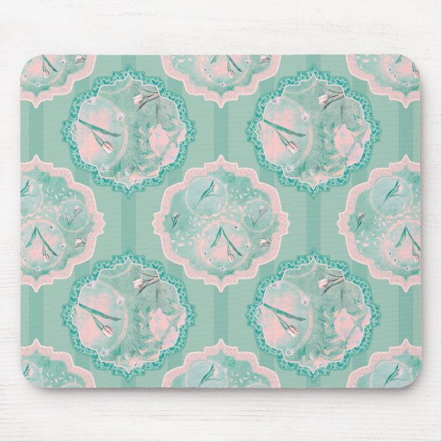 Mousepad Tulip Fantasy Green e Pink (Frente)