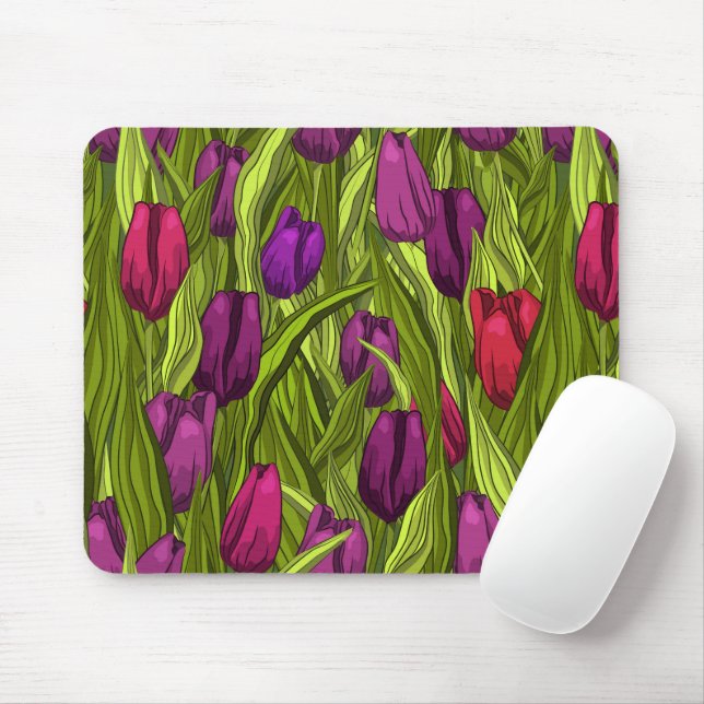 Mousepad Tulipas (Com mouse)