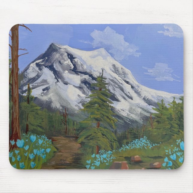 Mousepad Tulipas Azuis em uma Caminhada (Frente)