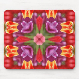 Mousepad Tulipas Coloridas Caleidoscópio