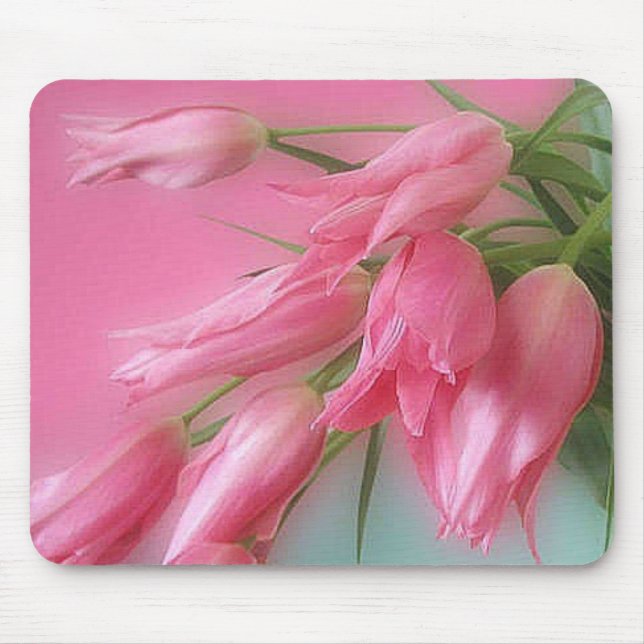 Mousepad Tulipas cor-de-rosa (Frente)