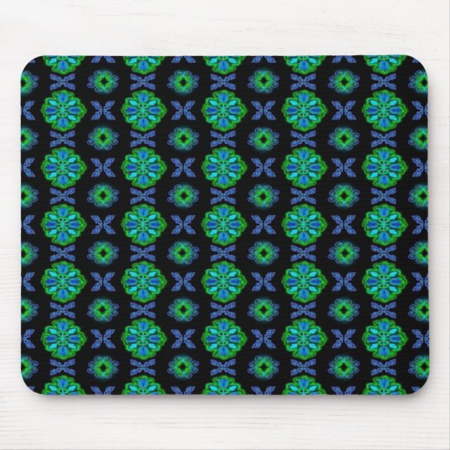 Mousepad Tulipas de Artdeco no Estilo Retroativo (Frente)