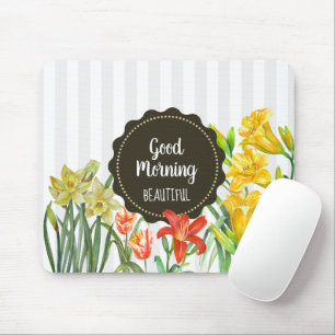 Mousepad Tulipas de Papagaio Amarelo-Amarelo-Laranja