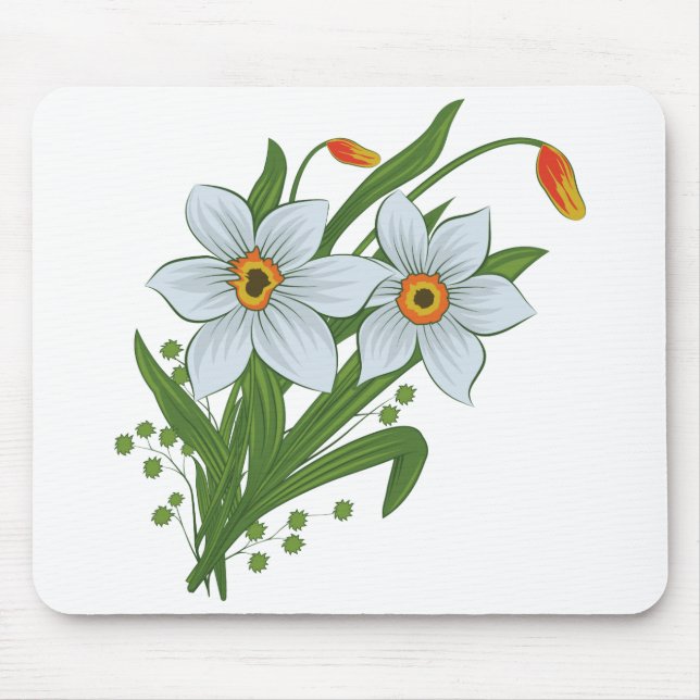 Mousepad Tulipas e Flores de Narcisos (Frente)