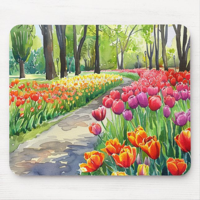 Mousepad Tulipas no Parque (Frente)