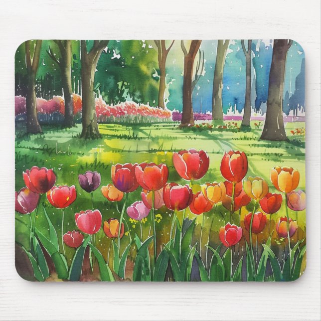Mousepad Tulipas no Parque (Frente)
