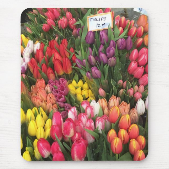 Mousepad Tulipas para venda do mercado de flores da NYC (Frente)