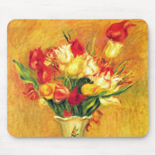 Mousepad Tulipas por Pierre Renoir, arte do impressionismo