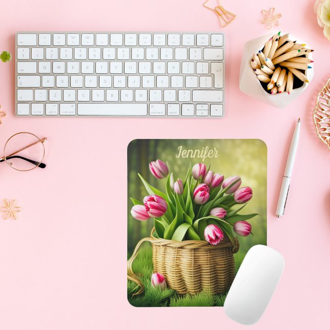 Mousepad Tulipas Rosa Do País (Criador carregado)