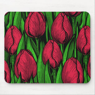 Mousepad Tulipas vermelhas