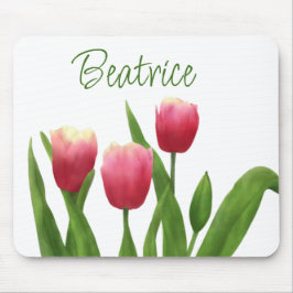 Mousepad Tulipas Vermelhas com Greenery