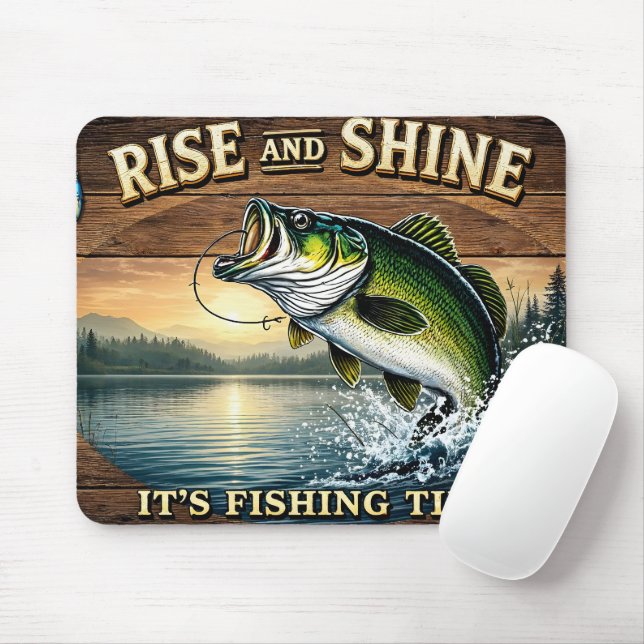 Mousepad Tumbler de Pesca Engraçado Único (Com mouse)