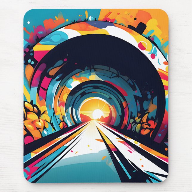 Mousepad Túnel com arte de Grafite (Frente)