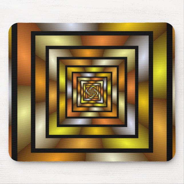 Mousepad Túnel Luminoso - Gráfico Fratural Trippy (Frente)