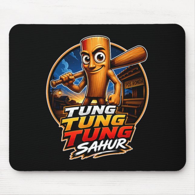 Mousepad Tung Tung Tung Sahur Meme Presentes Italian Brainr (Frente)