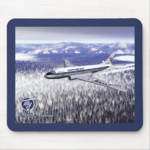 Mousepad Tupolev (Туполев) Tu-104 sobre Sibéria