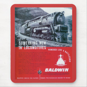 Mousepad Turbina de vapor da locomotiva S-2 PRR de Baldwin