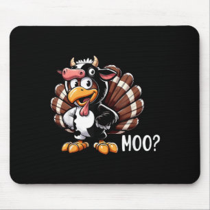 Mousepad Turca Moo Vaca Costume Engraçado Ação de Graças _1