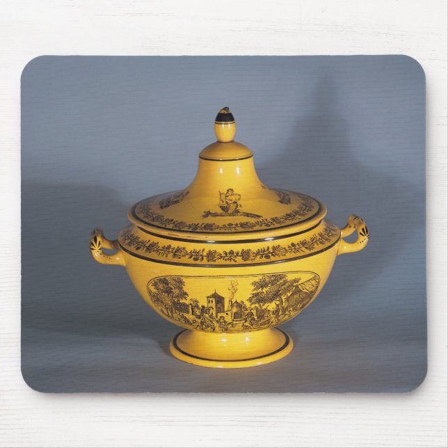 Mousepad Tureen com design preto do impressão, c.1820 (Frente)