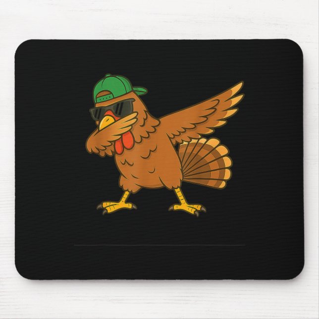 Mousepad Turkey Dab Meme Animal Dance Funny For Men Women K (Frente)