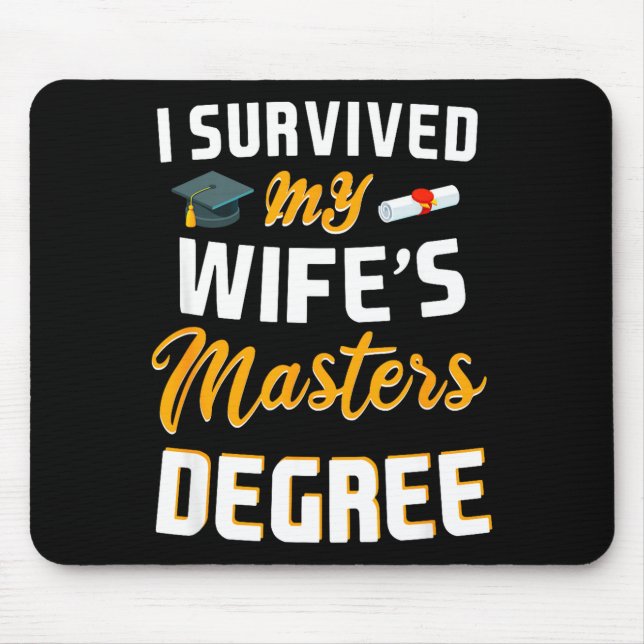 Mousepad Turma de 2026 sobreviveu esposa grau de mestre (Frente)