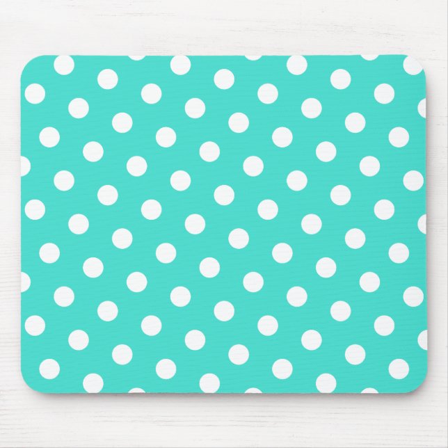 Mousepad Turquesa e Pontos Brancos (Frente)