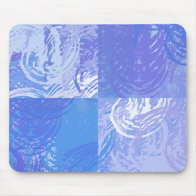 Mousepad Turquesa e roxa com abstrato (Frente)