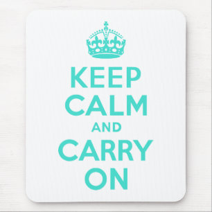 Mousepad Turquesa Fique Calmo e continue ligado