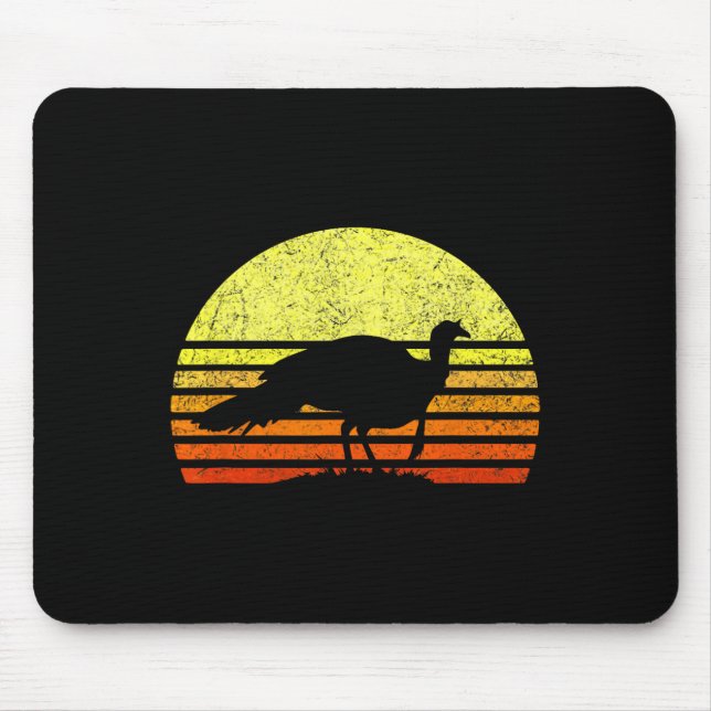 Mousepad Turquia Caça Pássaros De Pássaros Do Sol Retroto (Frente)