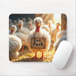 Mousepad Turquia com sinal de "Coma Pork"