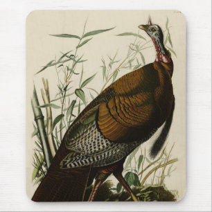 Mousepad Turquia Selvagem (Homem) das Aves da América de Au