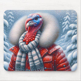 Mousepad Turquia Vestindo Um Casaco Vermelho