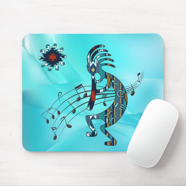 Mousepad Turquoise Kokopelli (Com mouse)