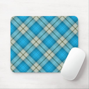 Mousepad Turquoise Plaid Pattern