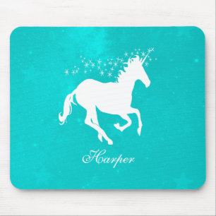 Mousepad Turquoise Unicorn - Mouse Personalizado