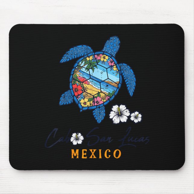 Mousepad Turtle Cabo San Lucas Mexico Vacation Summer Men W (Frente)