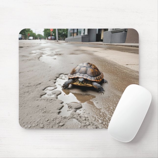 Mousepad Turtle e City Pothole Puddle (Com mouse)