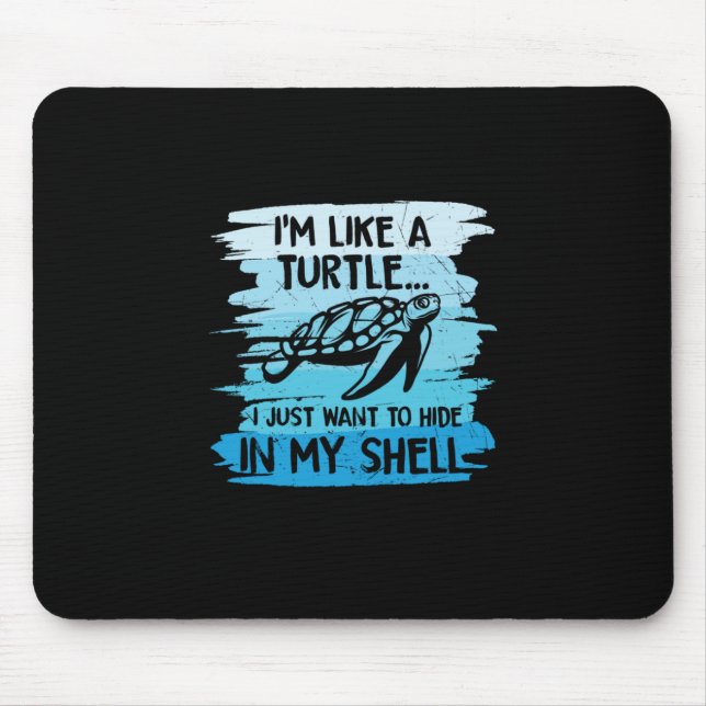 Mousepad Turtle Lover | Sou Como Uma Tartaruga (Frente)