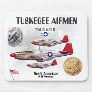 Mousepad TUSKEGEE AIRMEN -3010Pá Mouse de rua Sq.- WW II Pa