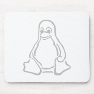 Mousepad Tux cinzento