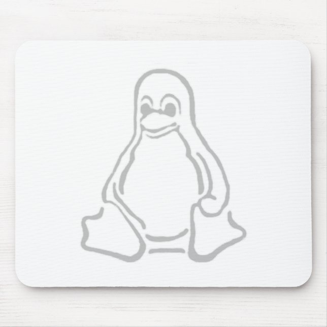 Mousepad Tux cinzento (Frente)