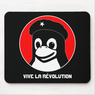 Mousepad Tux Guevara (escuro), la Révolution de Vive