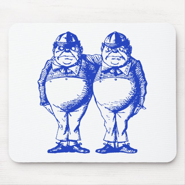 Mousepad Tweedle Dee e Tweedle o azul coberto Dum (Frente)