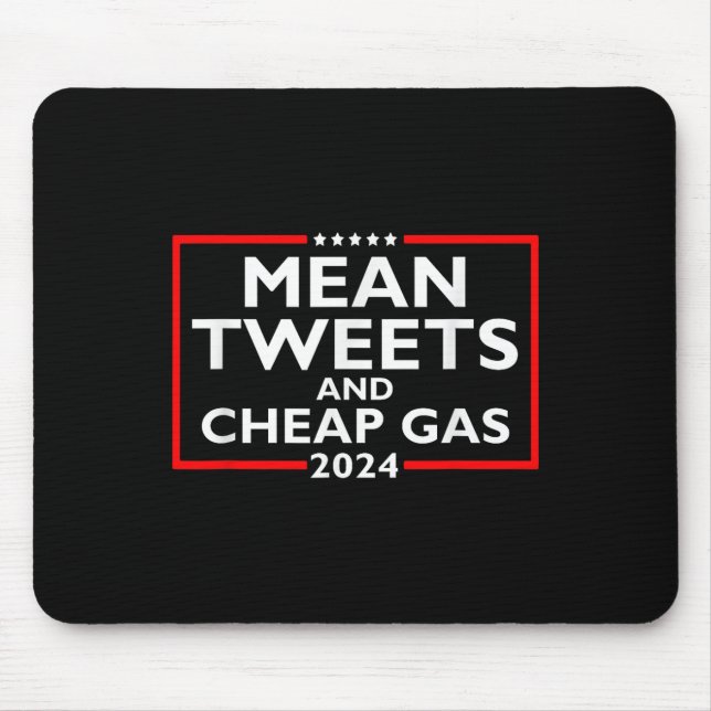 Mousepad Tweets Médios E Gás Barato Engraçado 2024 Pro-Trum (Frente)