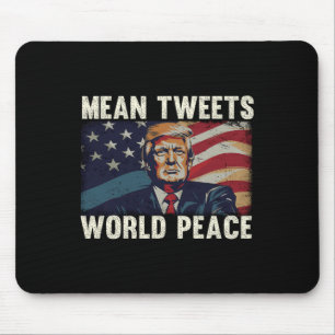 Mousepad Tweets sobre o Patriótico Donald Trump da Paz Mund