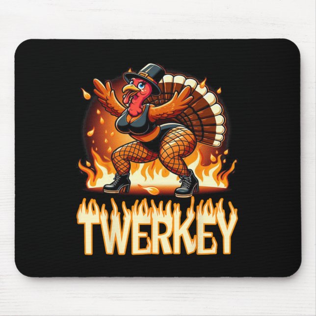 Mousepad Twerkey Squad Twerking Engraçado Dançando Obrigado (Frente)