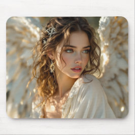 Mousepad Twilight Guardian - Angel of Gilded Wings